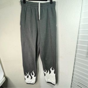 Fruit of the Loom Painted Grey Sweatpants, Men’s Small